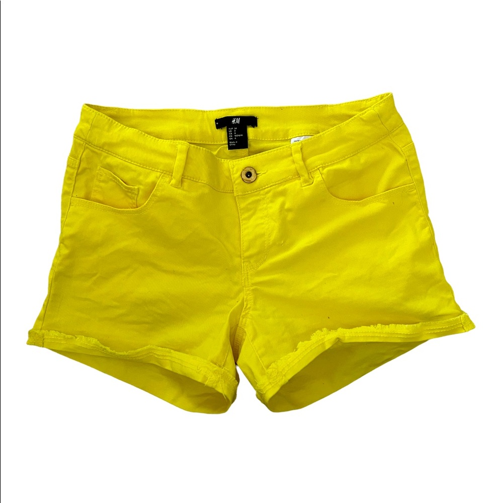 Yellow Jean Shorts